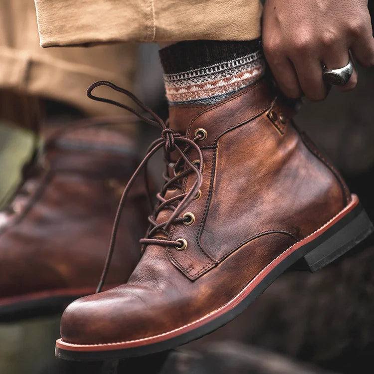 Men's Premium Non-Slip Leather Chukka Boots