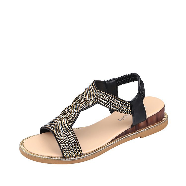 Women's Soft Bottom Rhinstone Sandals
