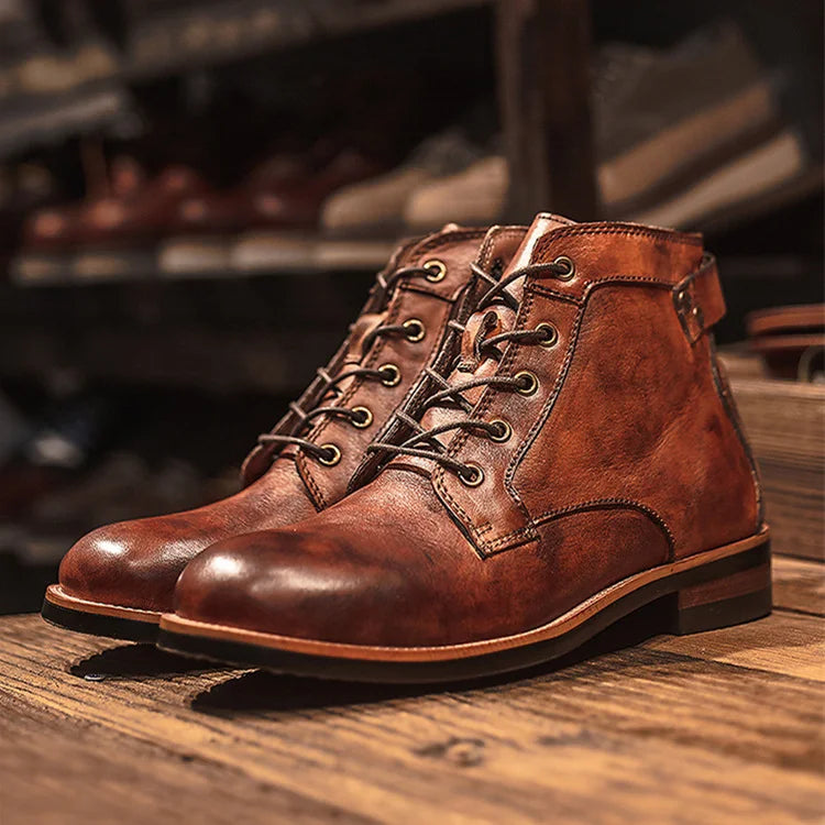 Men's Premium Non-Slip Leather Chukka Boots