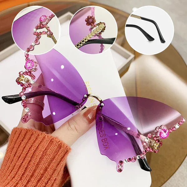 Diamond Butterofly Sunglasses