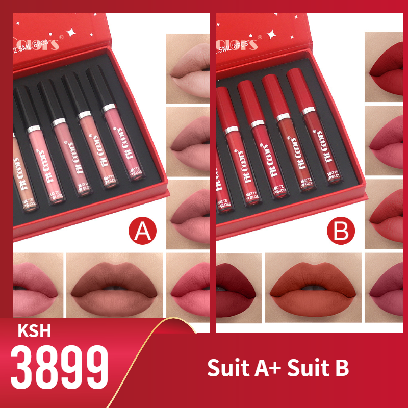 Fit Colors Matte Nonstick Liquid Lipsticks (6 PCS/Suit)