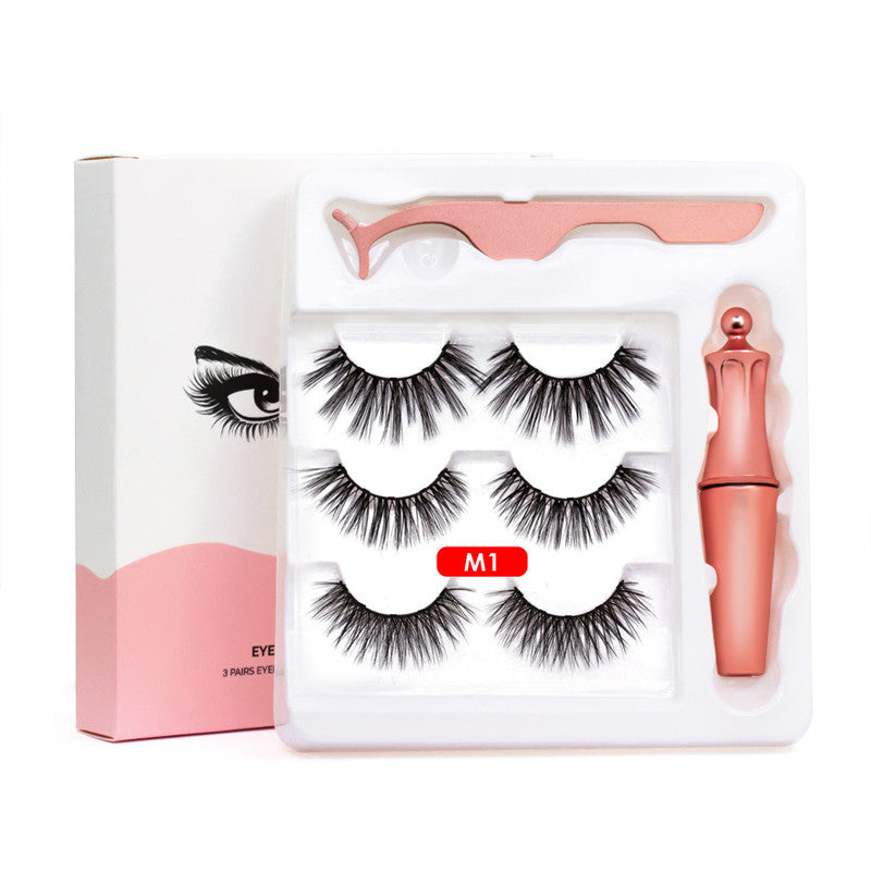 3 Pairs Magnetic Eyelashes & Magnetic Liquid Eyeliner Set【1299KSH/Set】