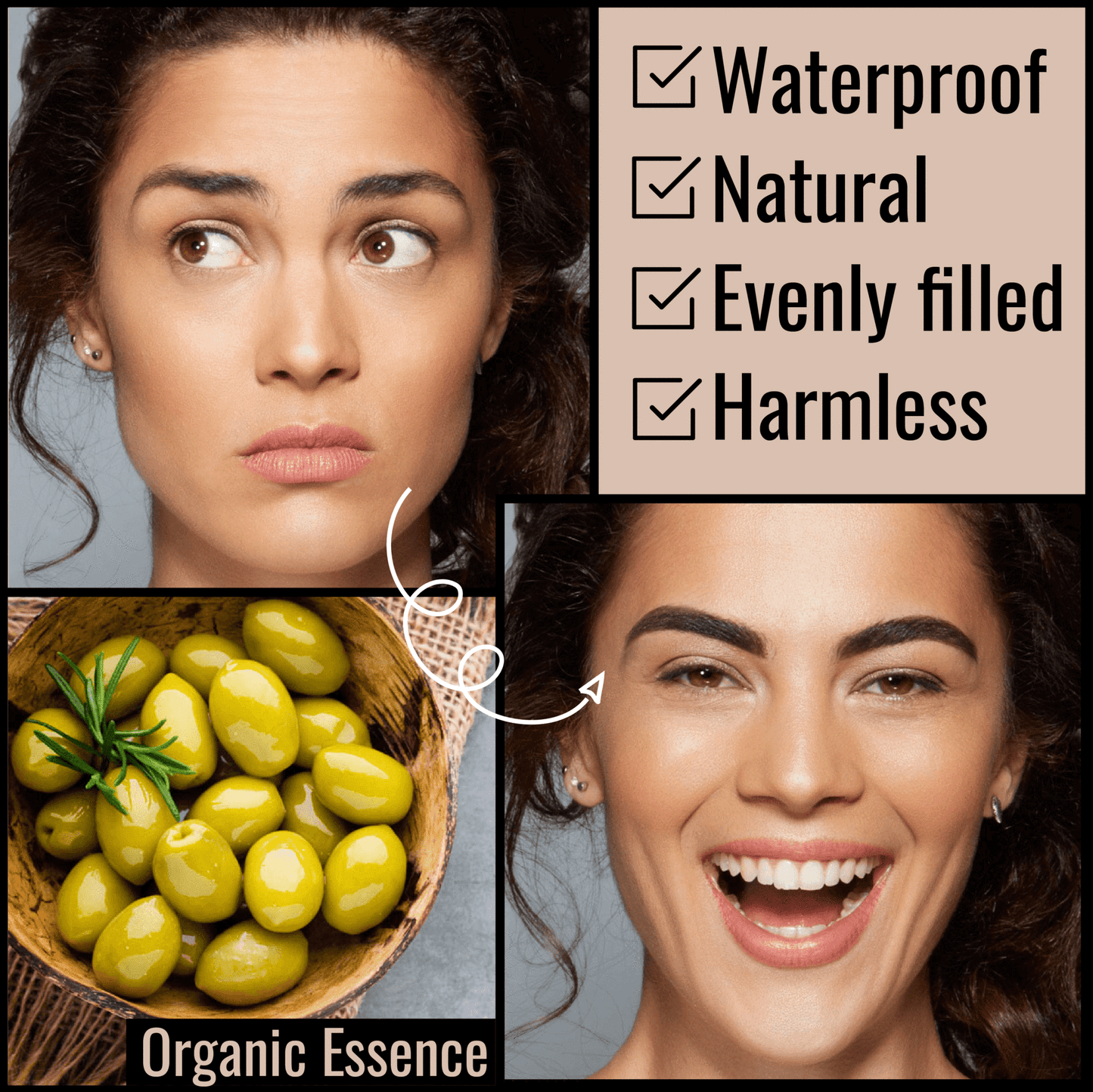 đPeel Off Eyebrow Tattoo Gelđă3 pcs/Packă