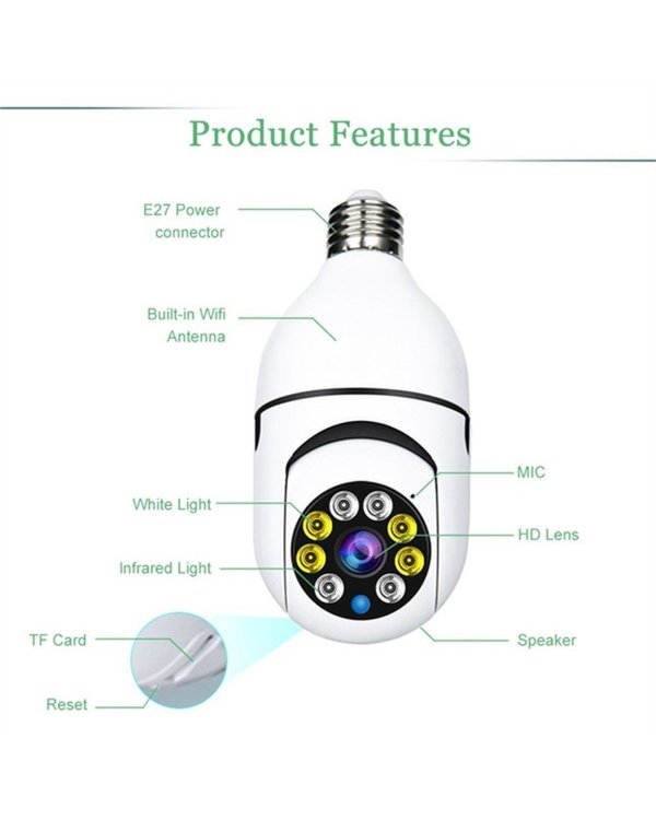 【Hot Sale!】Wireless Wifi Light Bulb Camera Security Camera