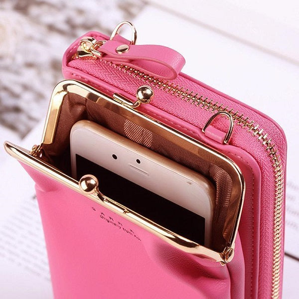 Women Phone Bag Solid Crossbody Bag
