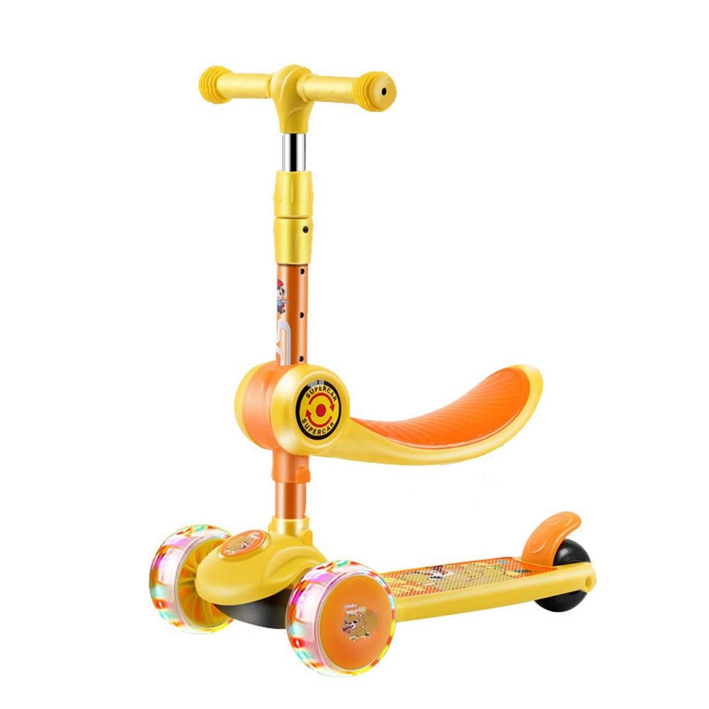 2 in 1 Scooter for Kids with Foldable/Removable Seat