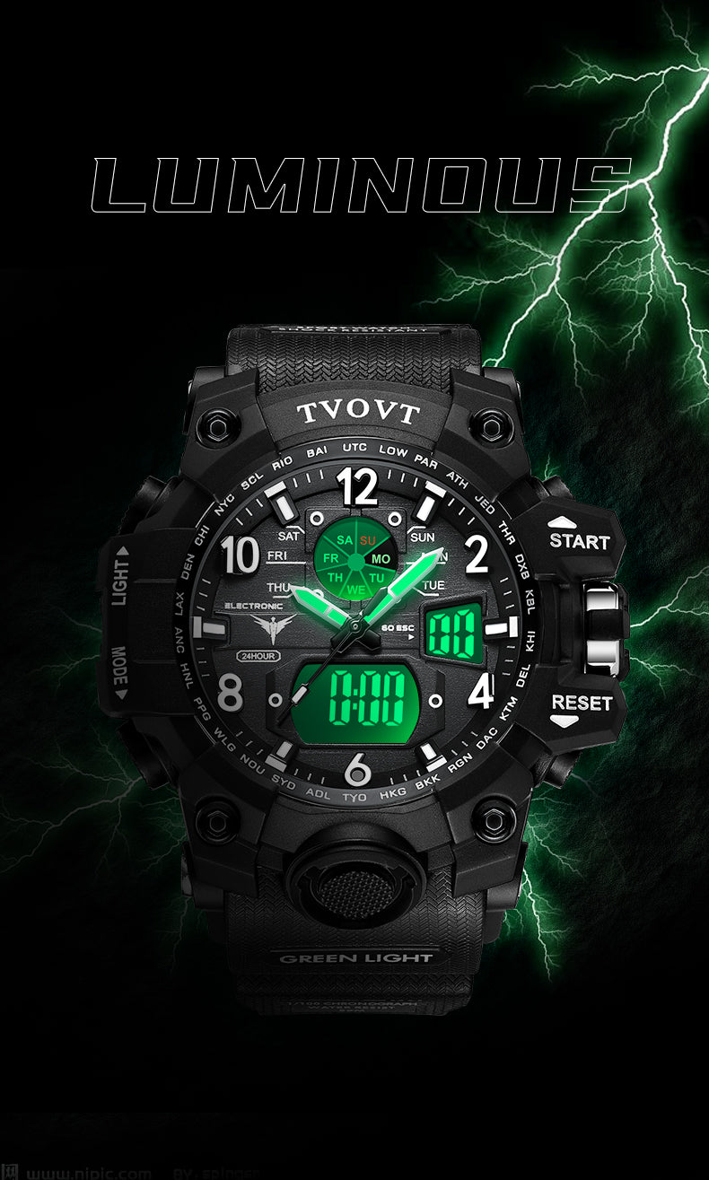 TVOVT Men's Sport Watch Waterproof Luminous