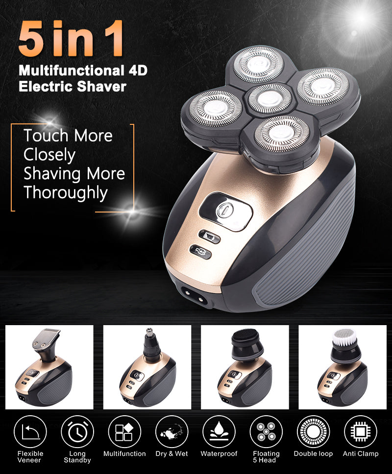 Premium 4D Electric Shaver 5 in 1 Set