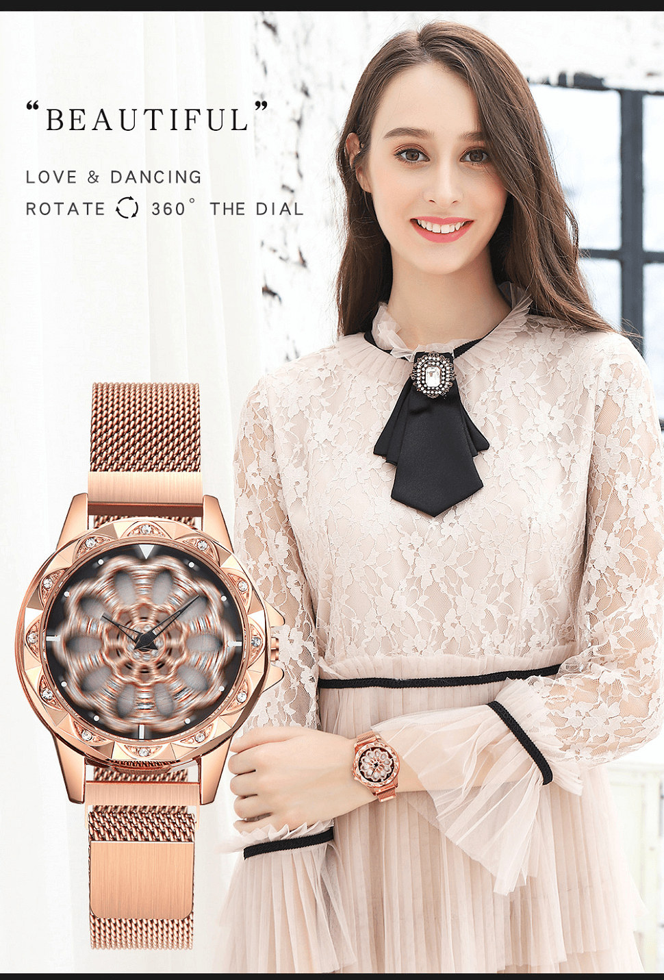 Women's New Trendy Watch · Rotating Dial
