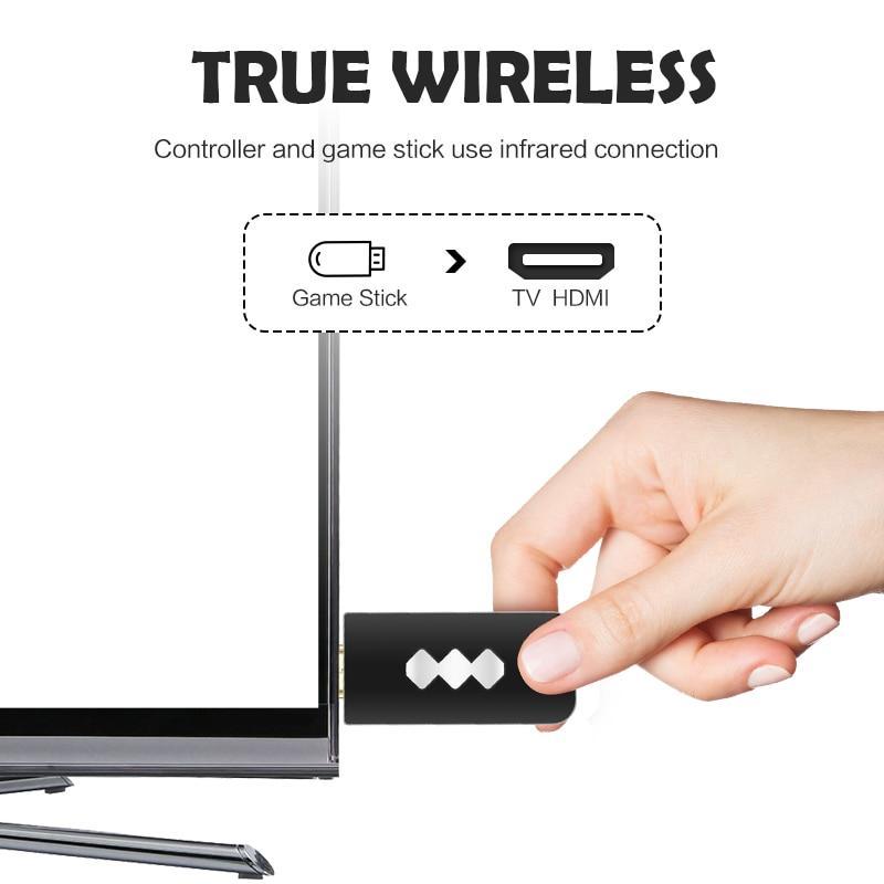 Data Frog USB Wireless Handheld TV Video Game Console Build In 1400