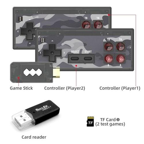Data Frog USB Wireless Handheld TV Video Game Console Build In 1400