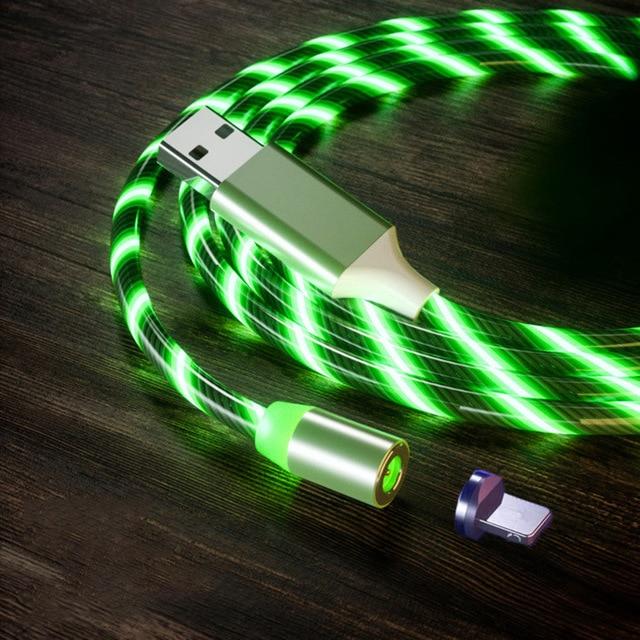 Glowing LED Magnetic 3 in 1 USB Charging Cable