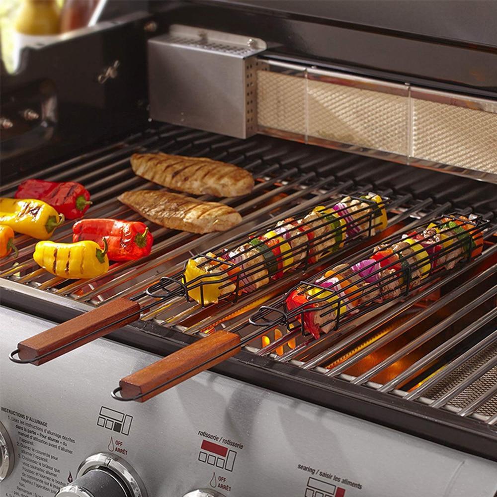 Nonstick Reusable Kabob Grill Baskets