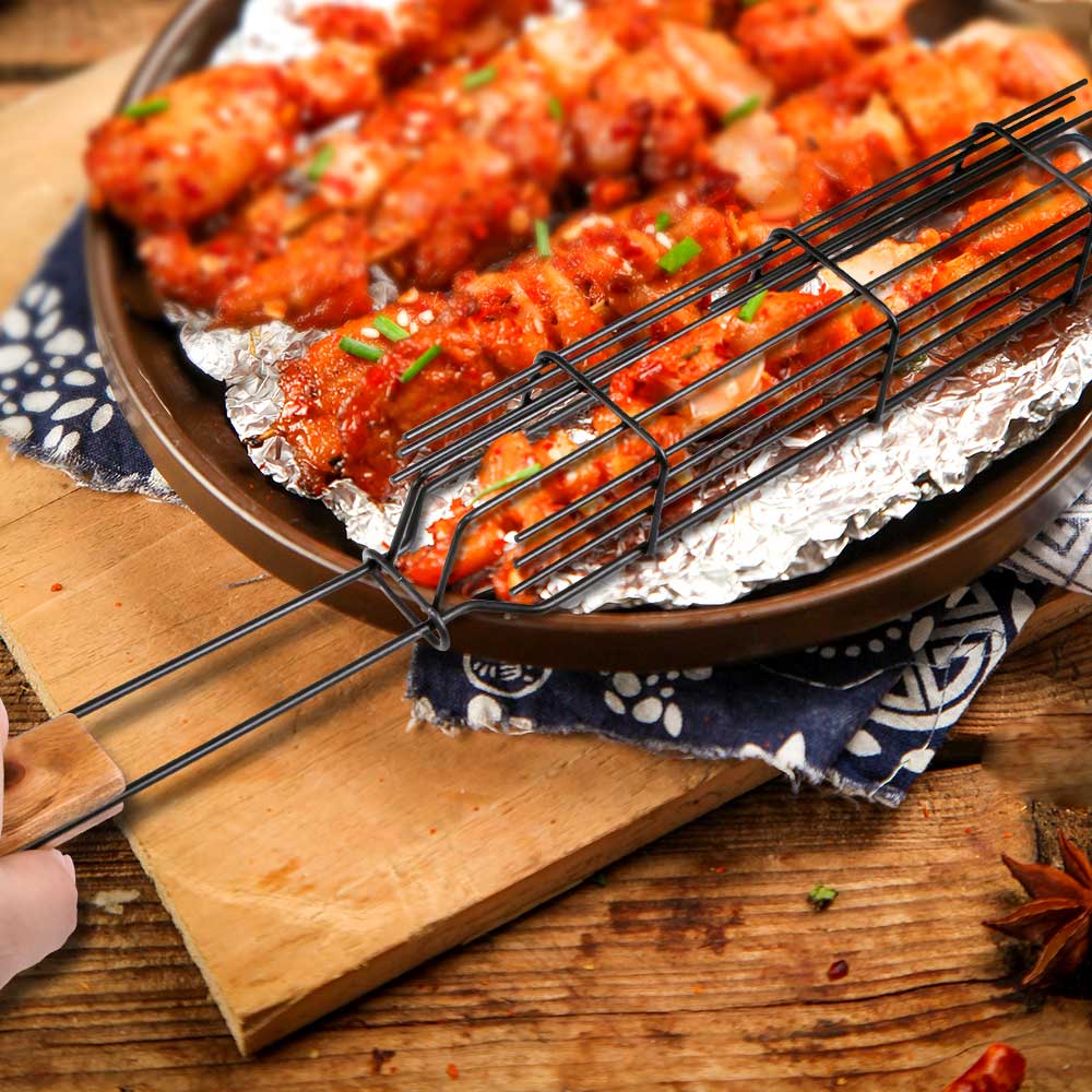 Nonstick Reusable Kabob Grill Baskets