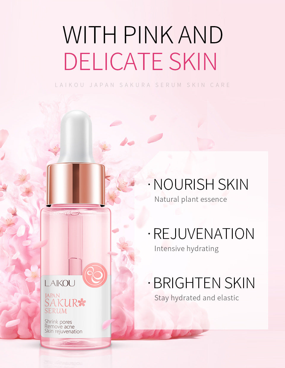France 24K Gold Snail Serum / Japan Sakura Serum (3pcs Promotion Set)