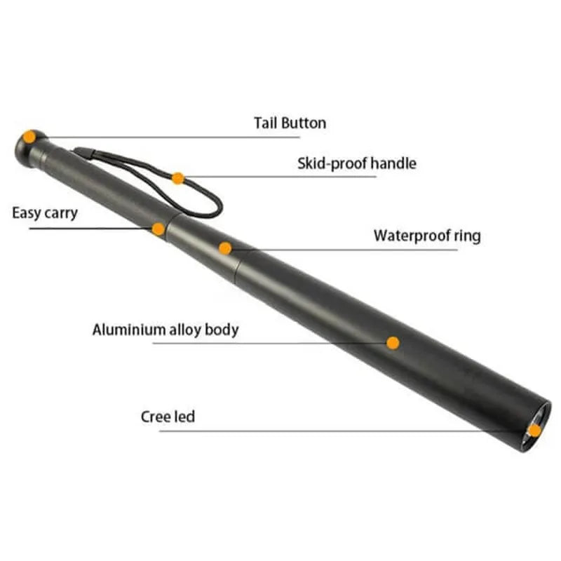 Baseball Bat Flashlight Self Defense