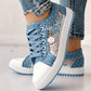 Women's Floral Denim Lace Hollow Shoes