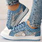 Women's Floral Denim Lace Hollow Shoes