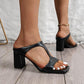 Square Toe Chunky Heels