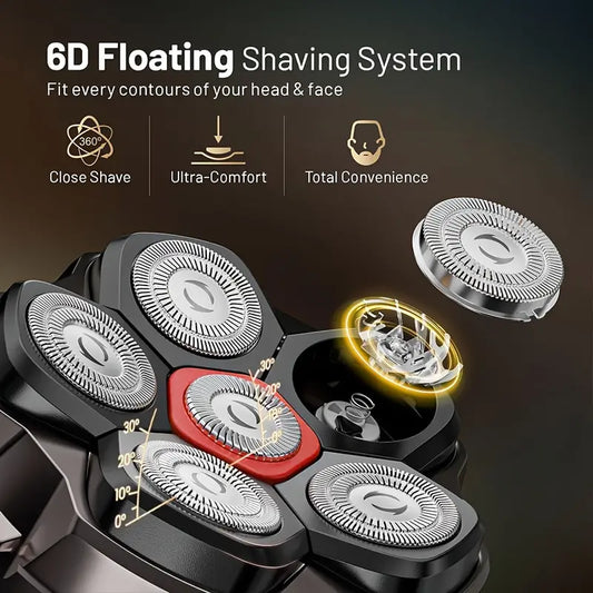 6 Pivot Heads Electric Shaver