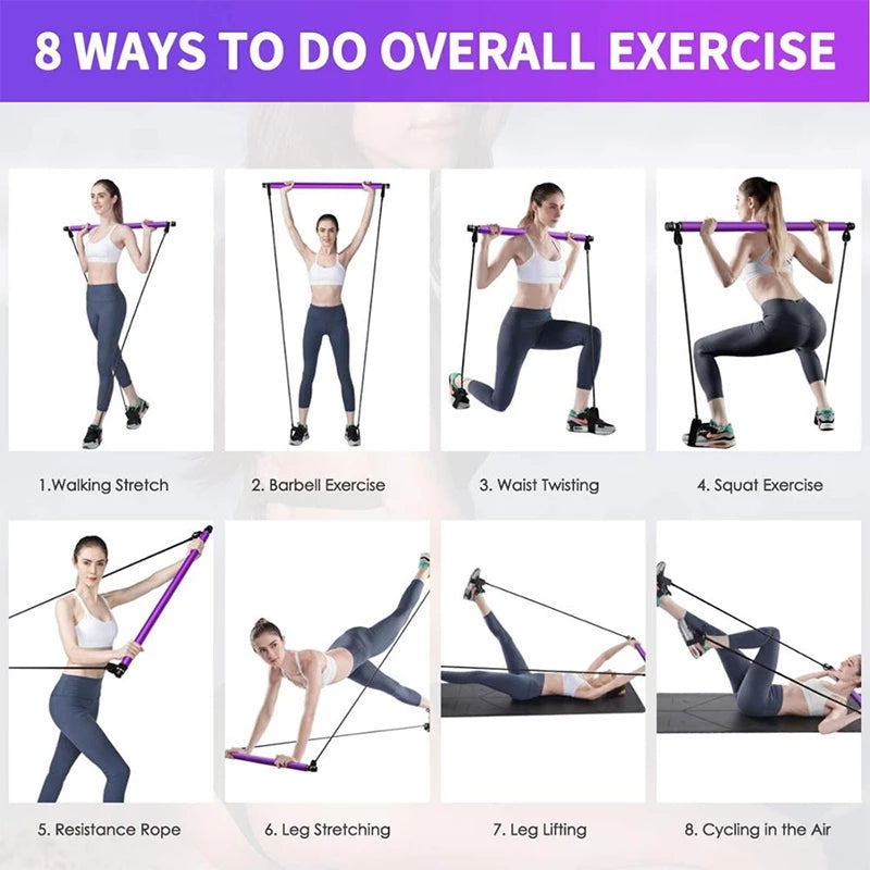 Fitness Yoga Pilates Bar Stick Crossfit