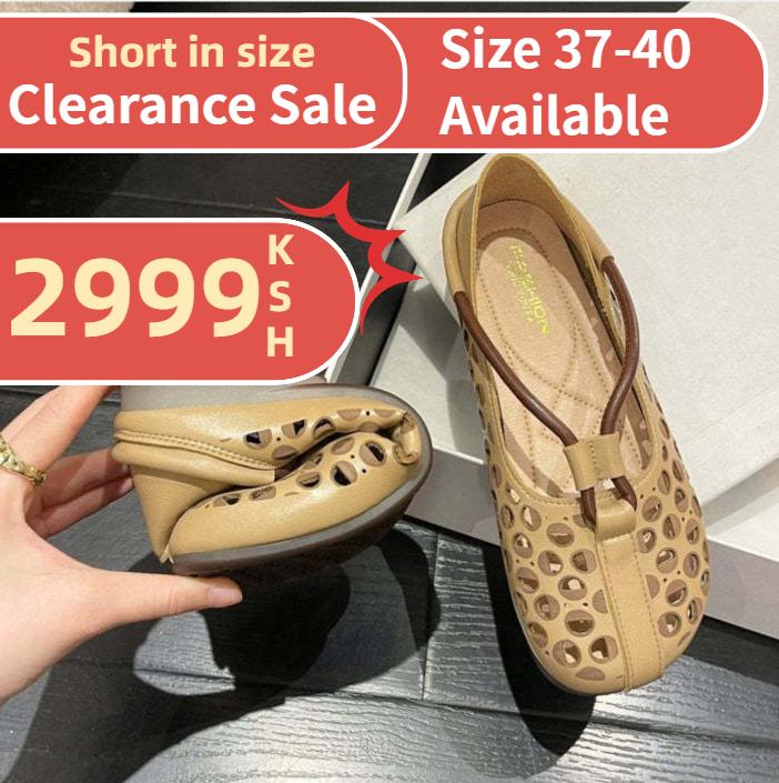 <Clearance Sale> Hollow Out Soft Sole Leather Sandals