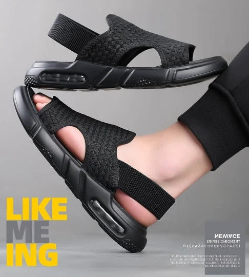 Soft Sole Woven Sandals [Colour Black]