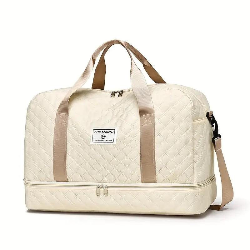 Argyle Pattern Large Capacity Travel Bag