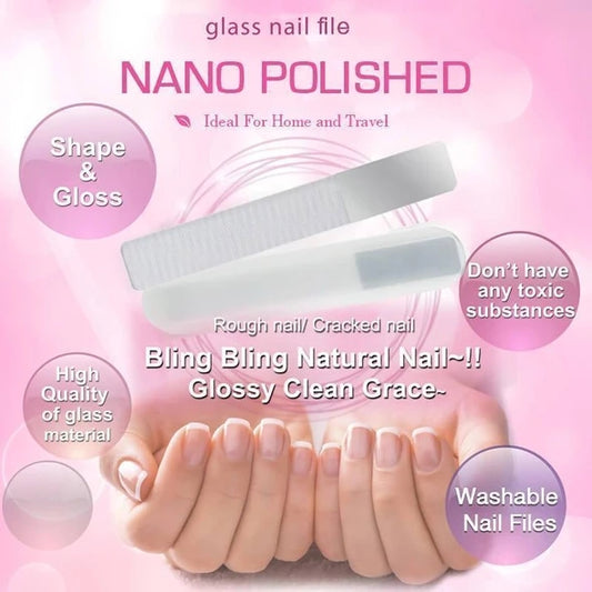 Nano Polished Glass Nail File【2Pcs Pack】