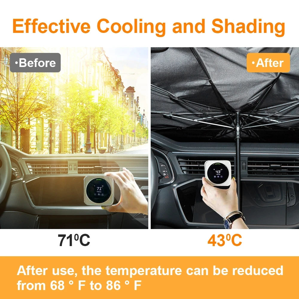 Foldable Car Sun Umbrella-Block Heat UV📣50% OFF