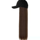 【Mega Sale!】Fashionable Long Straight Hair Cap Wig [24 inches]