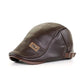 British Gentlemen Style Leather Beret Hat