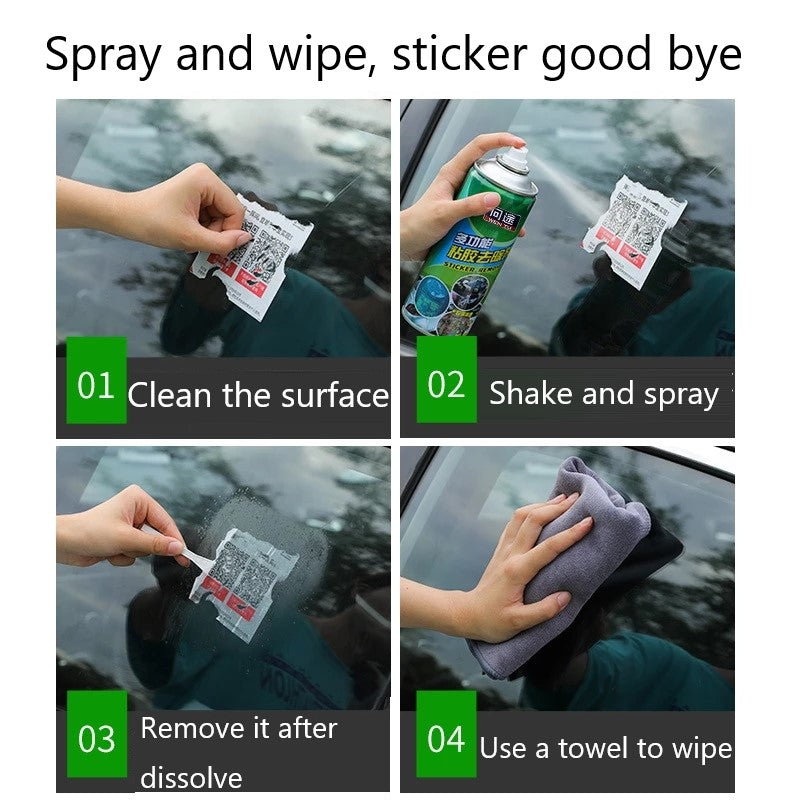 Generic 100ml Car Glass Label Cleaner Spray,Quick and Easy Sticker Remover Sticky,Residue Remover Wall Sticker Glue Removal Car Glass L