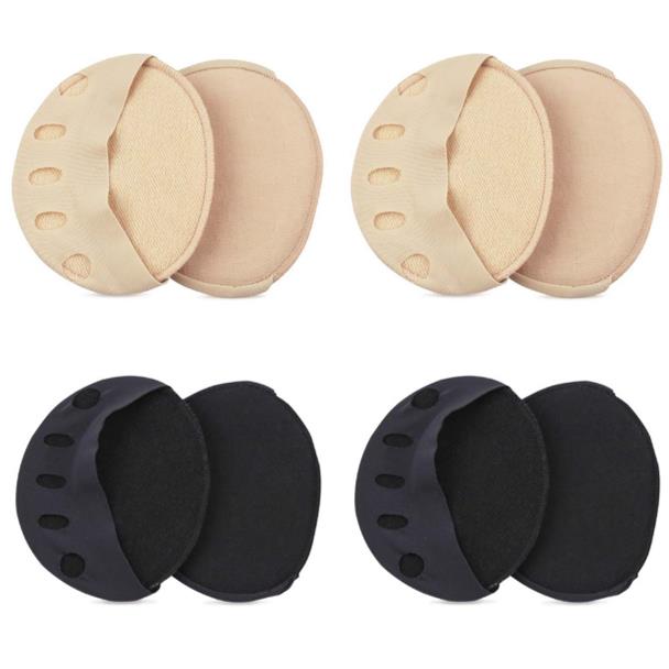 Forefoot Pads for Women High Heels【2 Pairs Beige + 2 Pairs Black】