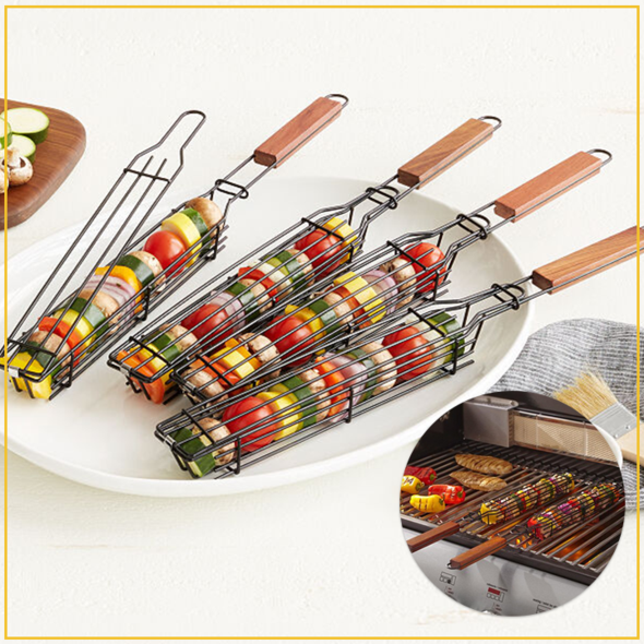 Nonstick Reusable Kabob Grill Baskets