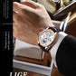 [Promotion price!] LIGE Top Brand Men Watches Leather Waterproof