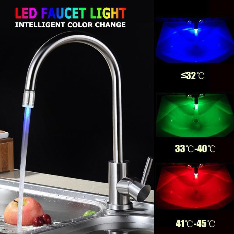Hydro-powered LED Water Faucet Light