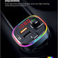 Bluetooth 5.0 FM Transmitter/ Fast USB Charger Adapter/ Wireless Car MP3 Player