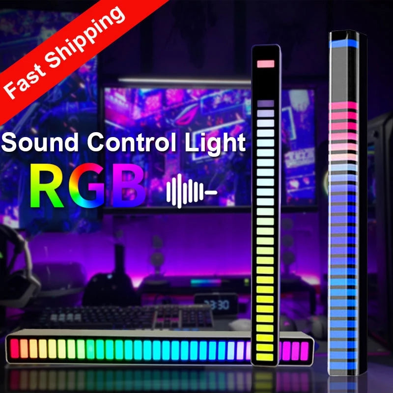 【Mega Sale!】RGB Voice-Activated Synchronous Rhythm Colorful Light