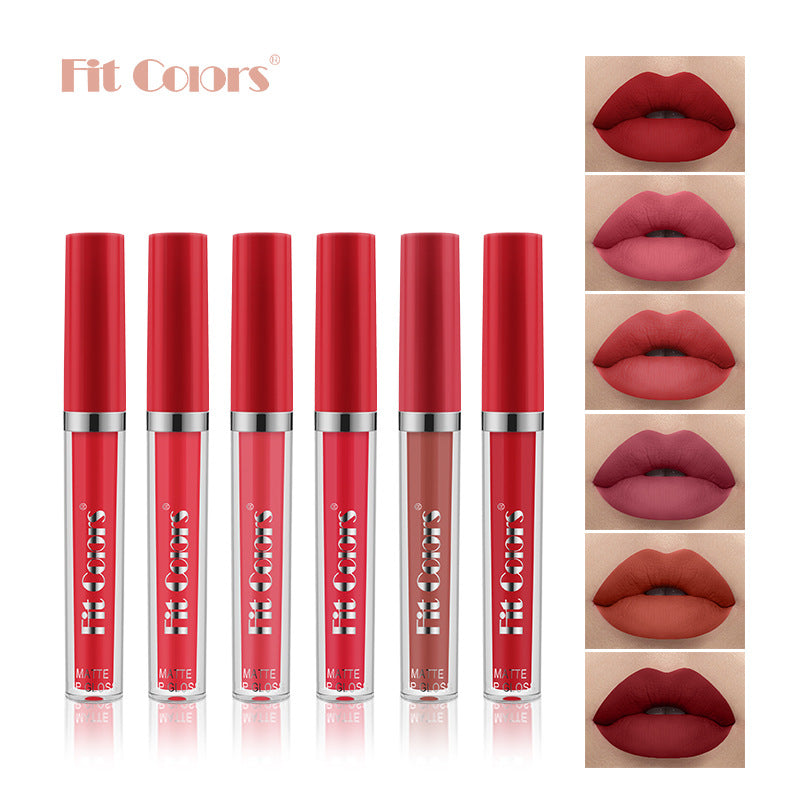 Fit Colors Matte Nonstick Liquid Lipsticks (6 PCS/Suit)