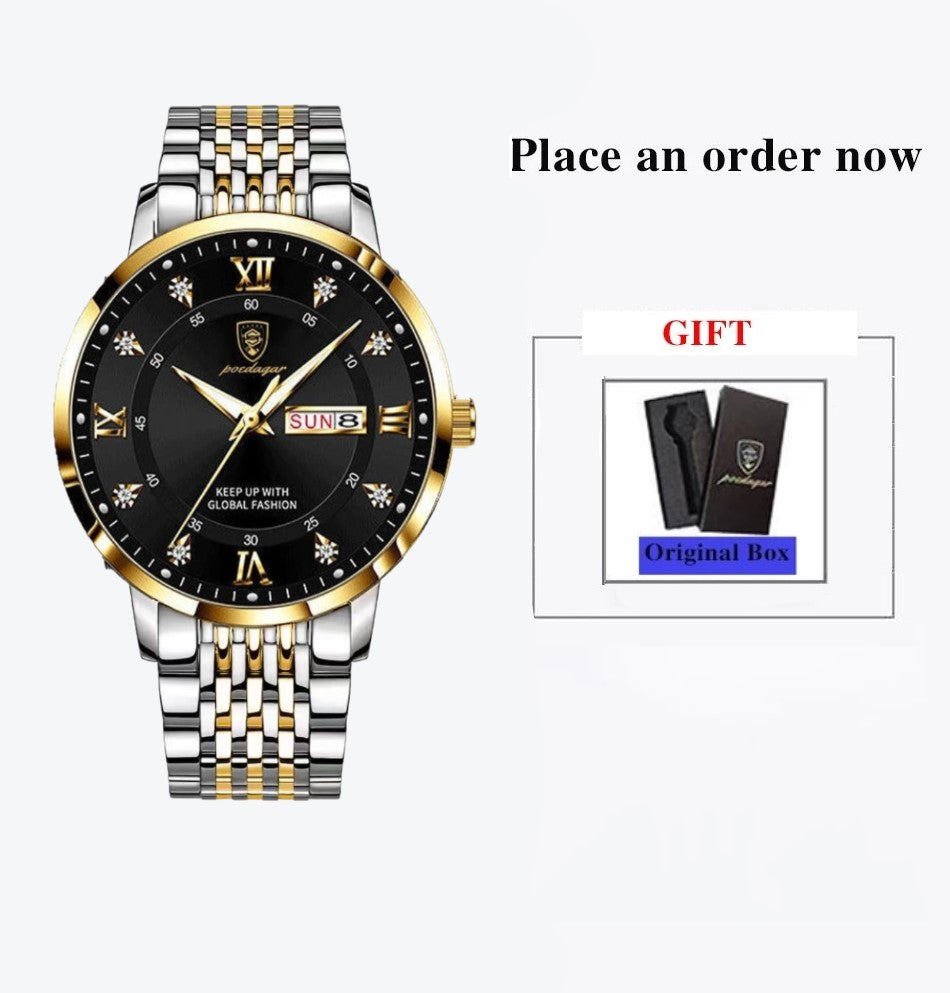 POEDAGAR Luxury Brand Quartz Watch