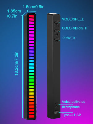 【Mega Sale!】RGB Voice-Activated Synchronous Rhythm Colorful Light