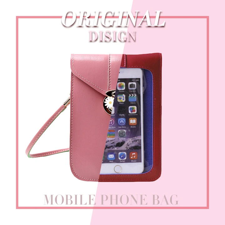 Touchable PU Leather Phone Bag