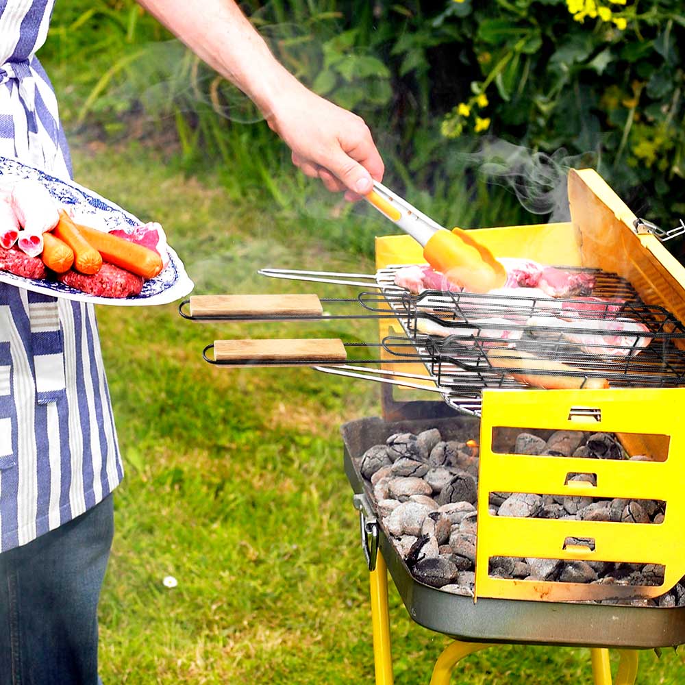 Nonstick Reusable Kabob Grill Baskets