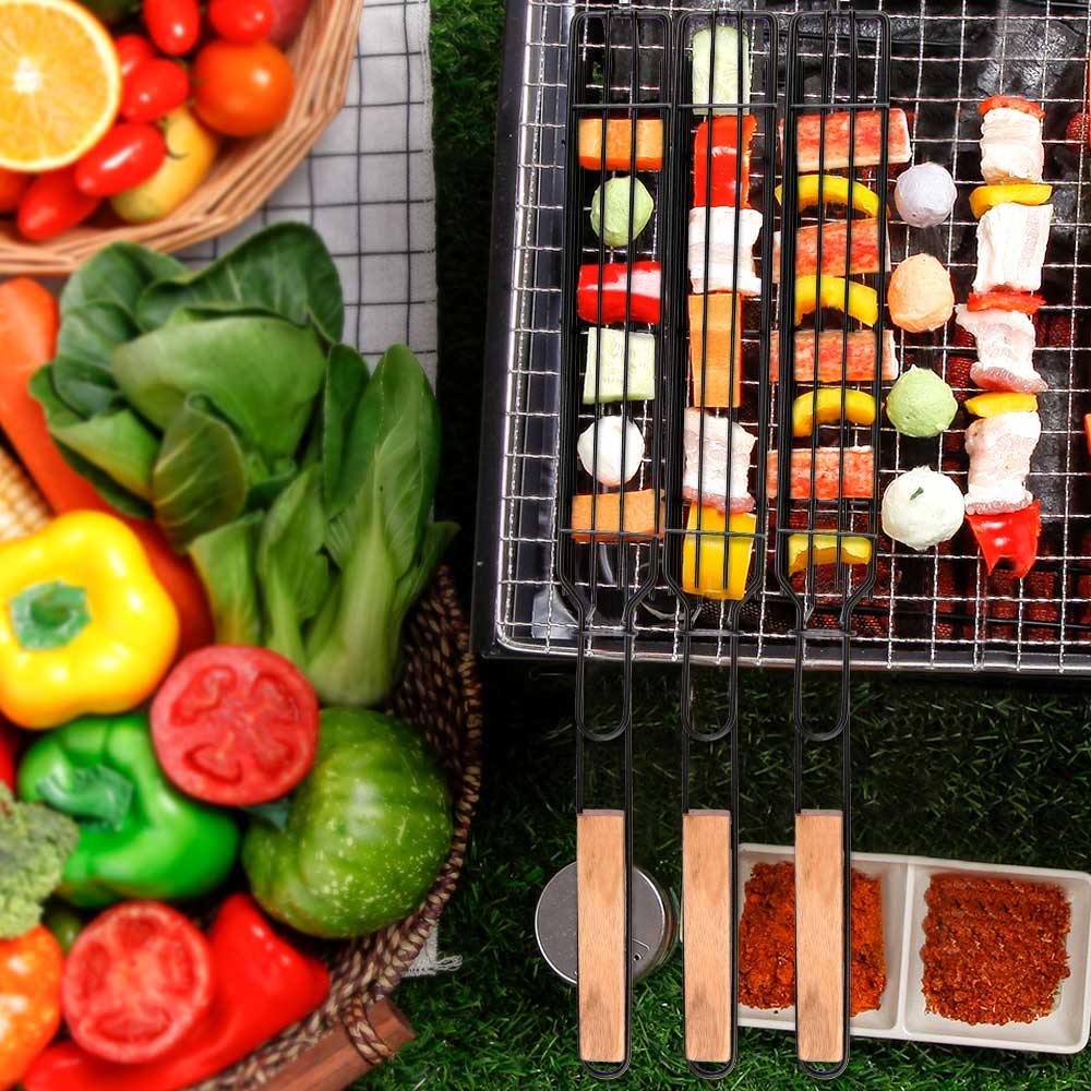 Nonstick Reusable Kabob Grill Baskets